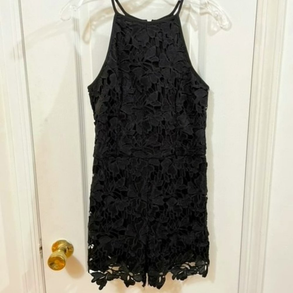 Black Lace Romper - Lord and Taylor Design Lab - Small